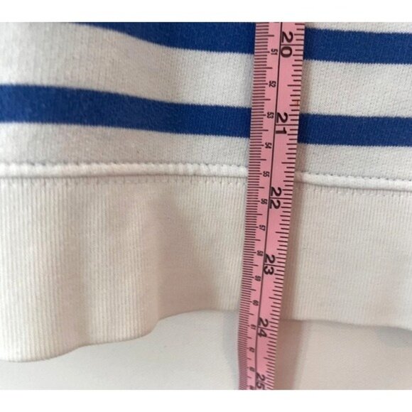 Chaps Denim Ralph Lauren Women's XL Nautical Striped Tie Hoodie 3/4 Sleeve Boat - Picture 11 of 13
